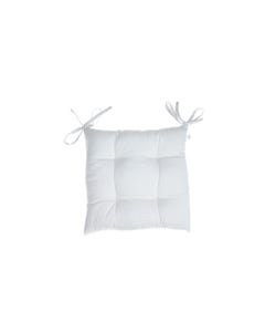 Greta cuscino coprisedia bianco 40x40 cm con lacci