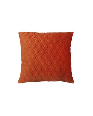 Velvet cuscino arancione motivo a rombi 45x45 cm