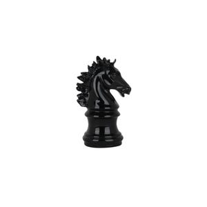 Scacco Cavallo oggetto decorativo nero H15 cm