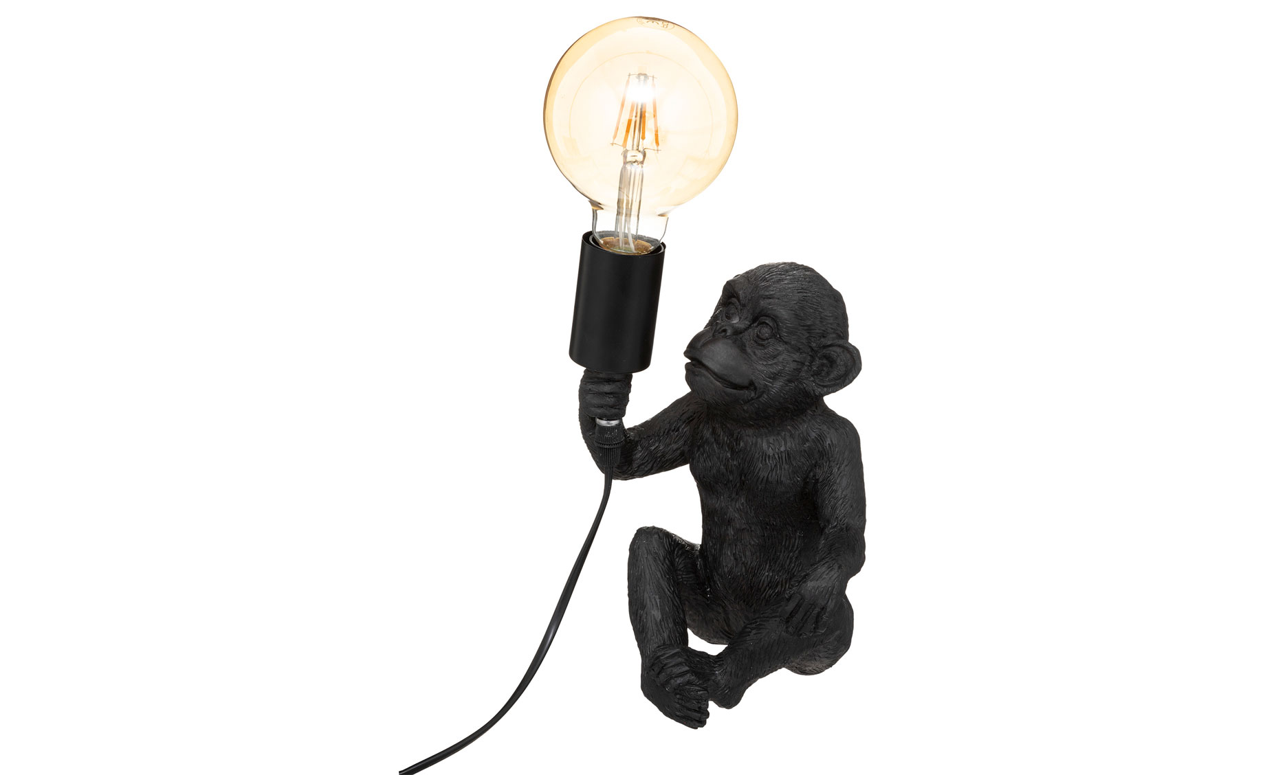 Monkey lampada da tavolo nera H24,5 cm