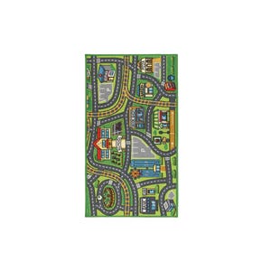 Town tappeto gioco cameretta colorato 190x133 cm