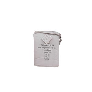 Bag Lenzuolo con angoli singolo in cotone grigio