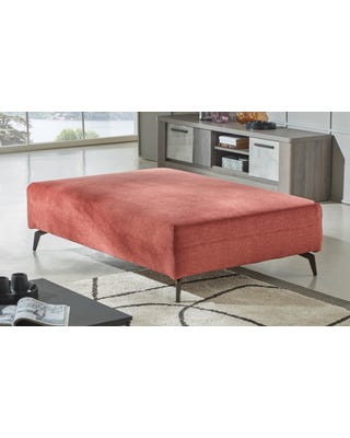 Glamour base divano 2 posti in tessuto rosso