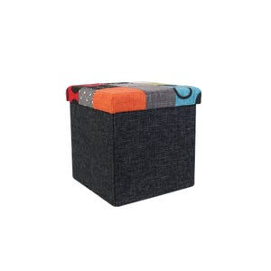 Patchwork pouf contenitore