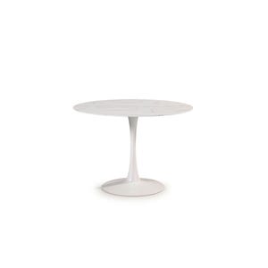 Round tavolo rotondo in ceramica bianca