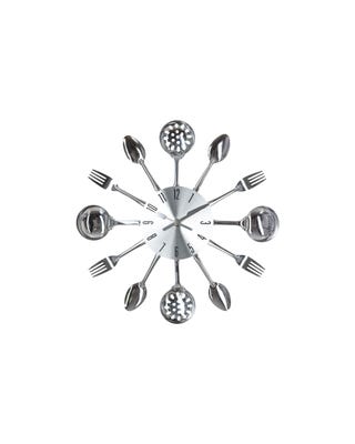 Spoon orologio in metallo cromato Ø38 cm