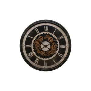 Charly orologio nero con ingranaggi Ø76 cm