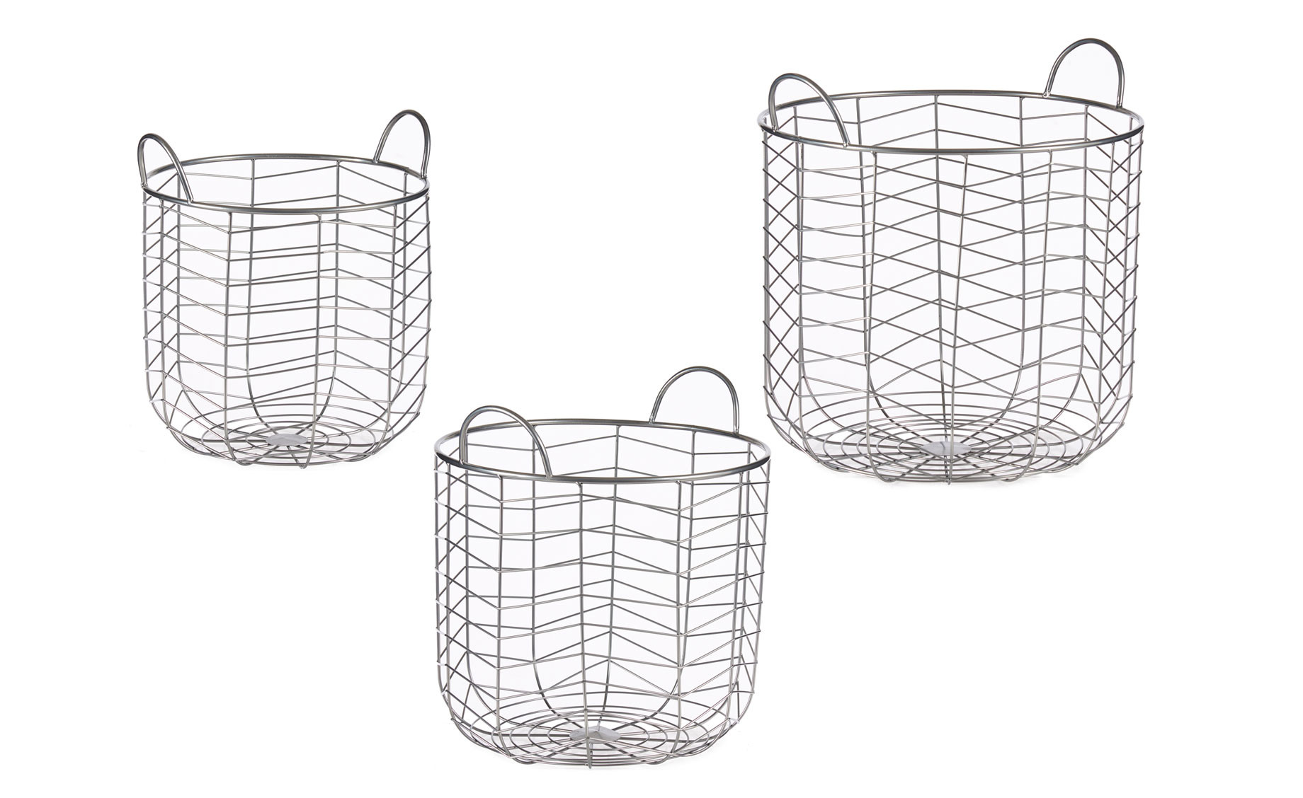 Basket cesta tonda in metallo con manici Ø35 cm