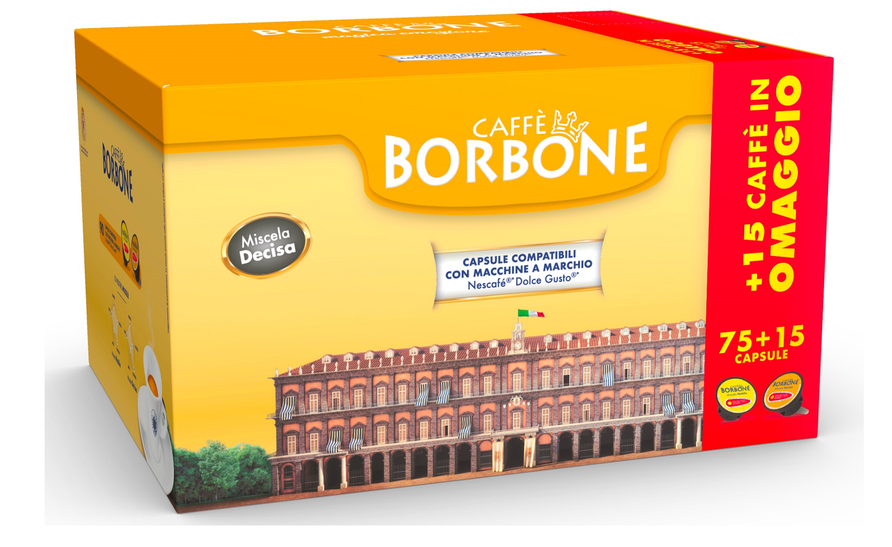 Borbone Box 90(75+15) Capsule Caffè miscela Decisa