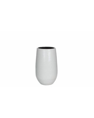 Gabriel vaso H35 cm in ceramica bianca