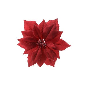 Pick Poinsetta decorazione natalizia in tessuto rosso