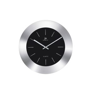 Elegant orologio in alluminio nero Ø35 cm